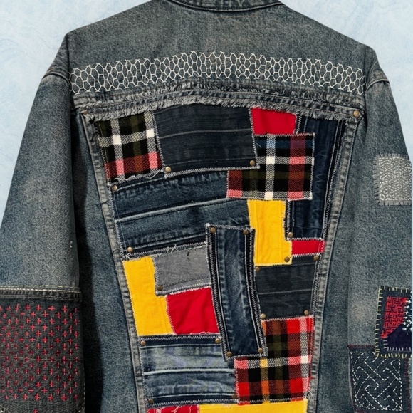 Vintage Levis Type III Denim Jacket  Handcrafted Sashiko boro - Picture 1 of 15